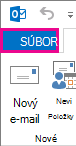 Karta Súbor v Outlooku