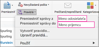 Rules: Move messages...