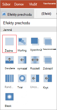 Odstránenie prechodov