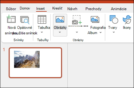 Vkladanie obrázkov v PowerPointe