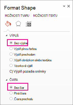 Tabla Formátovanie tvaru