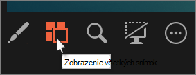 Zobrazenie všetkých snímok kliknutím na položku Navigátor snímok