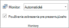 Skupina Monitory na karte Prezentácia