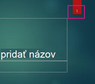 Iónový motív s číslom snímky