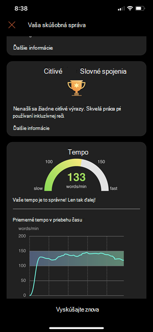 Zobrazenie zostavy prezentačného kouča