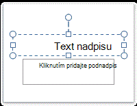 Zástupný objekt textu nadpisu