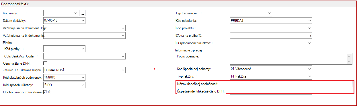 Podrobnosti faktúr