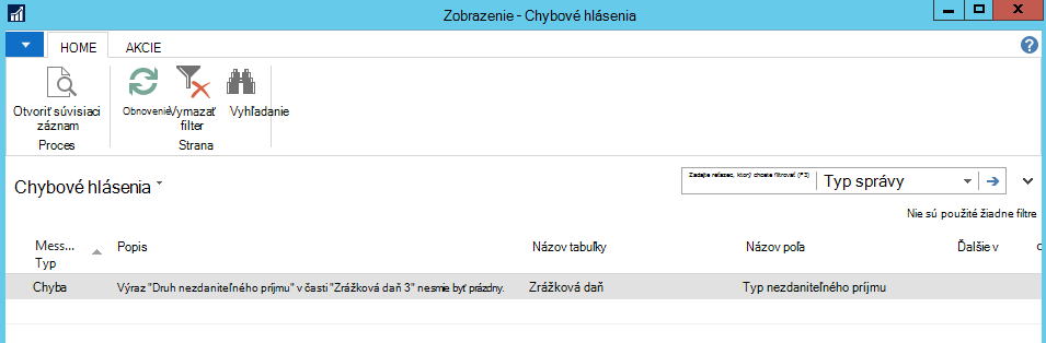 Snímka obrazovky s funkciou Otvoriť súvisiaci záznam