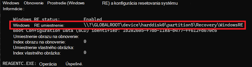Informačný príkaz REAgentC