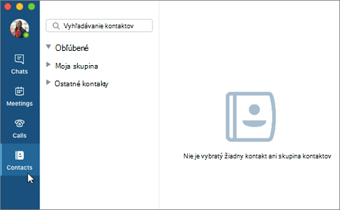 Contacts tab