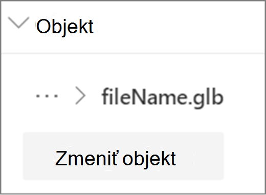 Zmeniť používateľské rozhranie objektu
