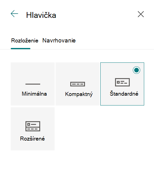 Rozloženie hlavičky
