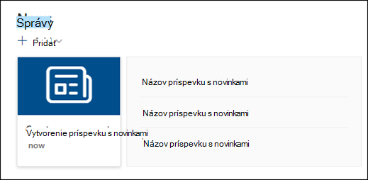 Ukážka webovej časti Správy.
