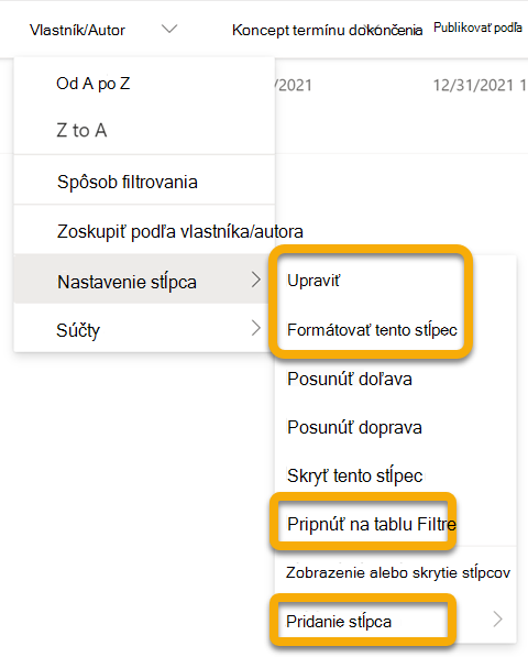 Pri práci v režime offline sú nedostupné možnosti zobrazené sivou farbou. Tieto možnosti sa obnovia, keď sa pripojíte na internet.
