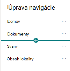 Pridať navigačné okno s vybratou možnosťou prepojenia.