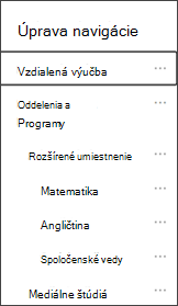 Úprava navigácie
