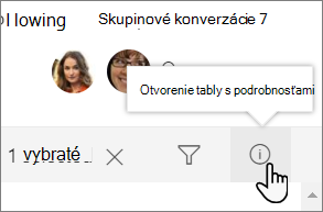 Snímka obrazovky s tablou s podrobnosťami o zozname