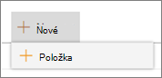 Nová položka