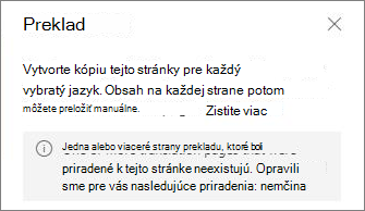 Chybové hlásenie prekladu.
