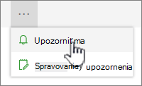 Príkaz Upozorniť