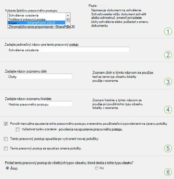 Prvá strana formulára priradení s číslovanými bublinami