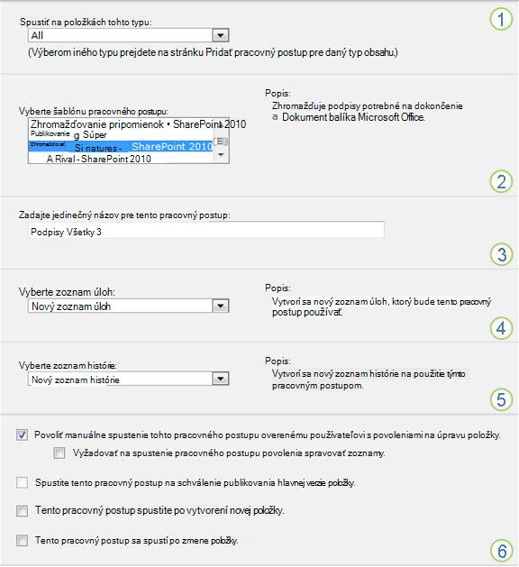 Prvá strana formulára priradení pre jeden zoznam alebo knižnicu