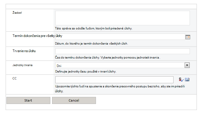 Obrázok obrazovky pracovného postupu