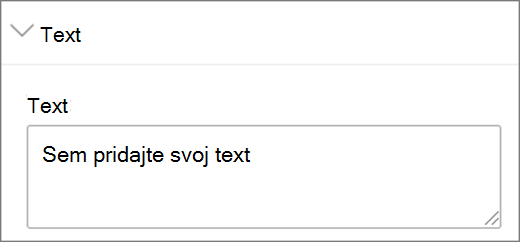 Textový vstup