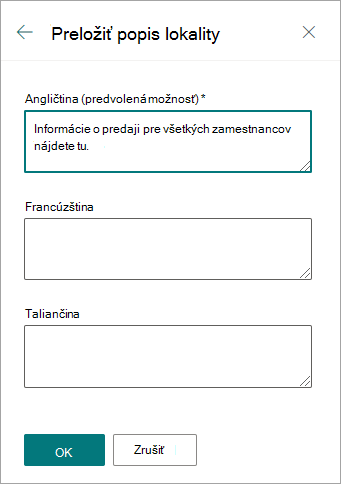 Preložiť popis lokality