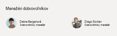 Snímka obrazovky People webovej časti