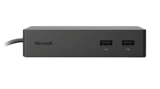 Zobrazuje prednú stranu zariadenia Surface Dock s 2 USB portami