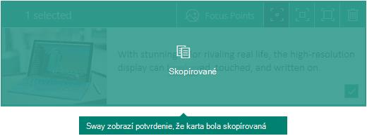 Potvrdenie skopírovanej karty vo Swayi