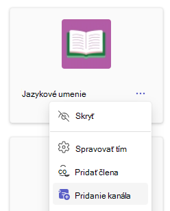 pridať kanál