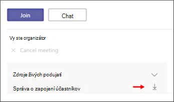 Stiahnuť obrazovku správy o zapojení účastníkov
