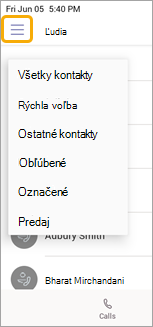 Ponuka volajúcich skupín