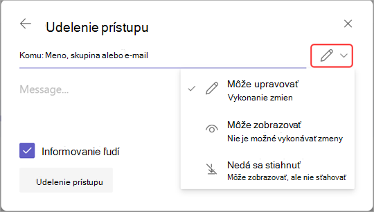 Obrázok so zvýraznenou ikonou úprav na spravovanie prístupu k záznamom.