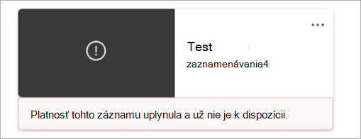 Snímka obrazovky zobrazujúca chiclet záznamu, ktorý označuje, že záznam bol natrvalo odstránený.