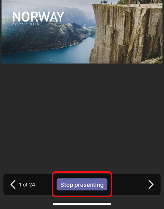 Ukončenie zdieľania PowerPointu