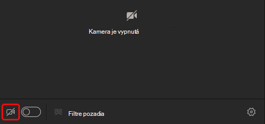 Výberom ikony kamery zapnite kameru