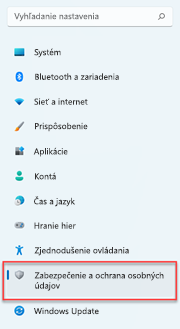 Kde nájdem nastavenia ochrany osobných údajov vo Windowse 11.