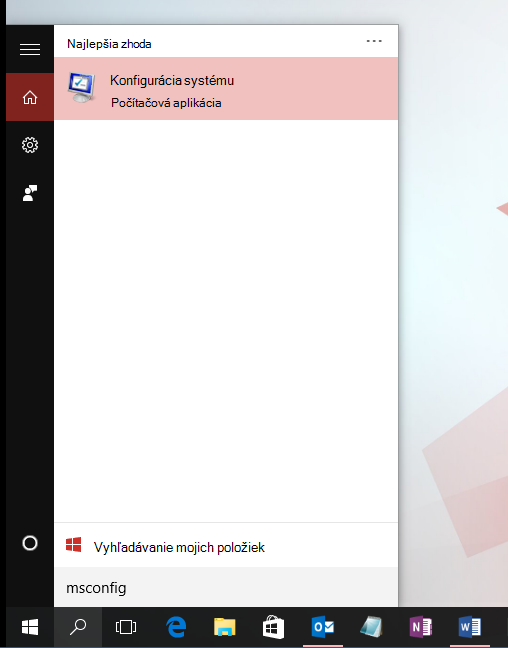 Výsledok hľadania – Konfigurácia systému