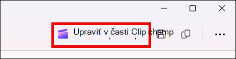 Snímka obrazovky s vystrihnutým videom v nástroji na vystrihovanie s tlačidlom Upraviť v Clipchamp.