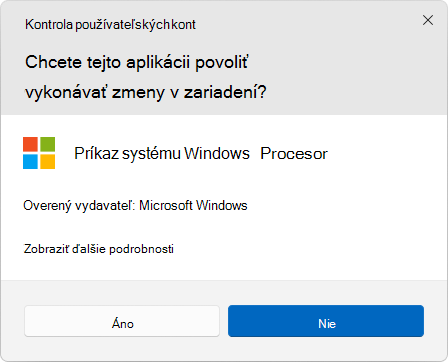 Screenshot of the UAC dialog box.