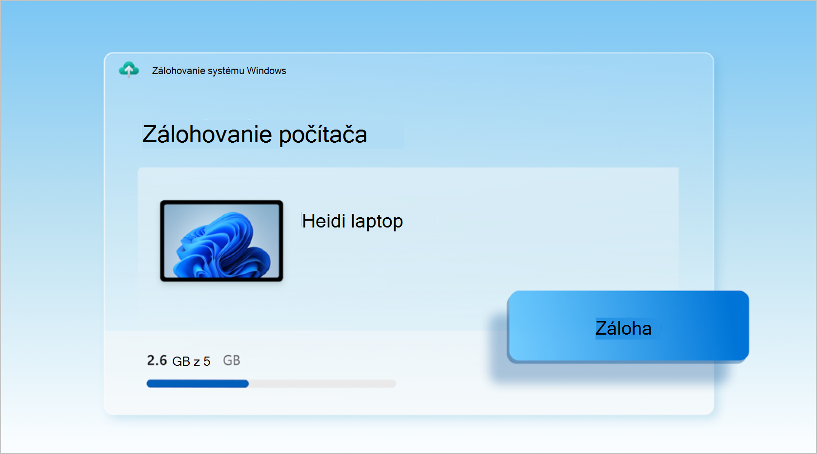 Ikona Windows Zálohovanie.