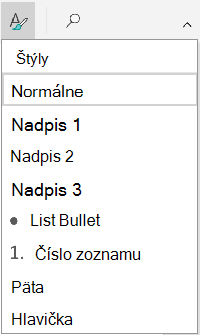 Štýly odseku