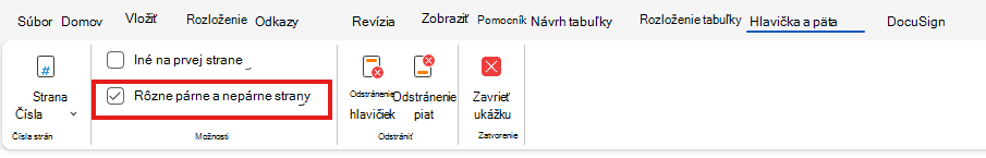 H&Rôzne párne a nepárne strany