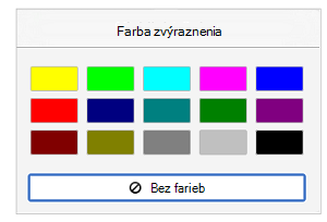 Zvýraznenie farieb