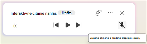 Ak chcete klásť Copilotovi otázky súvisiace s dokumentom, kliknite na tlačidlo Zrušiť stlmenie.
