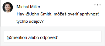 Kontakt spomenutý v komentári