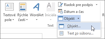 Vložiť objekt